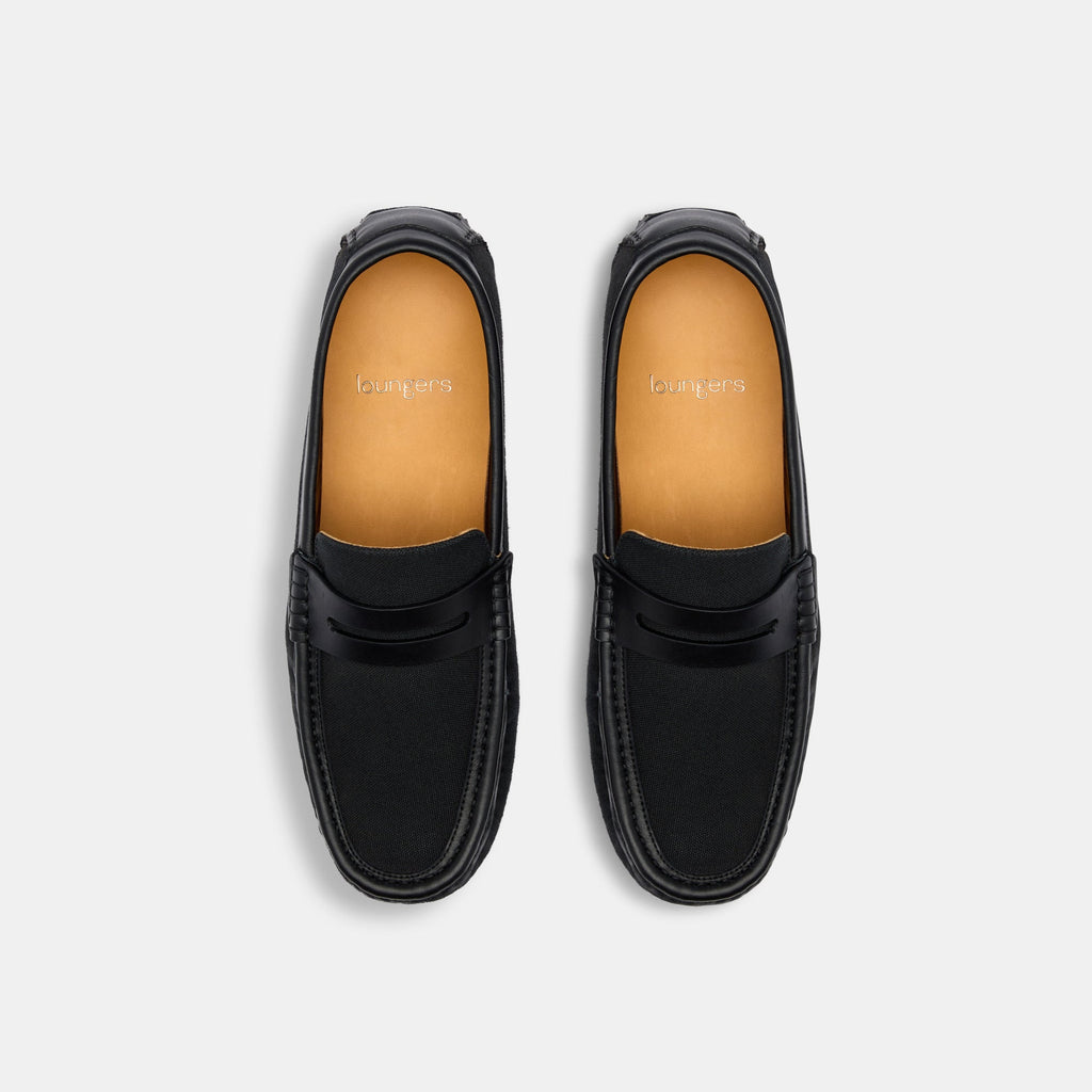 Transporter® Men's Designer Driving Shoes Black - LOUNGERS